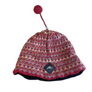 Merkley Knit Hat vtg Ski Cap Mt. Bachelor Beanie retro Aztec Wool fleece toddler